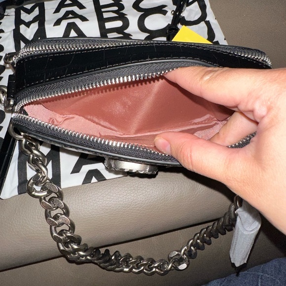 SALE❗️RARE THE MARC JACOBS SNAPSHOT CROC EMBOSSED BAG CHAIN &LEATHER STRAP - Picture 12 of 17